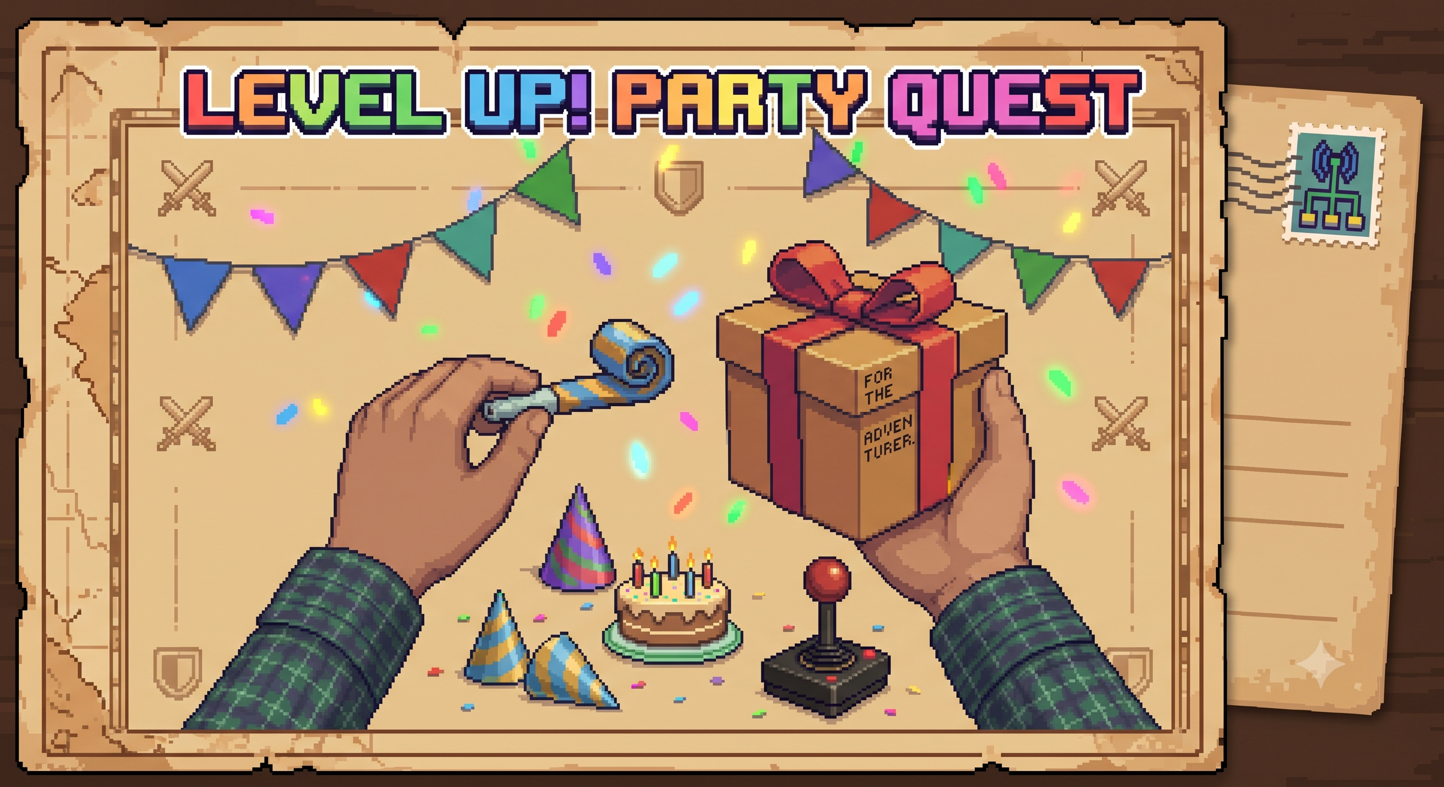 Bday Greeting pixel art