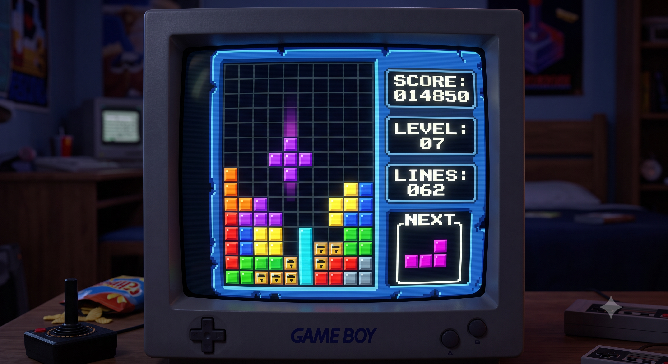 Tetromino game pixel art