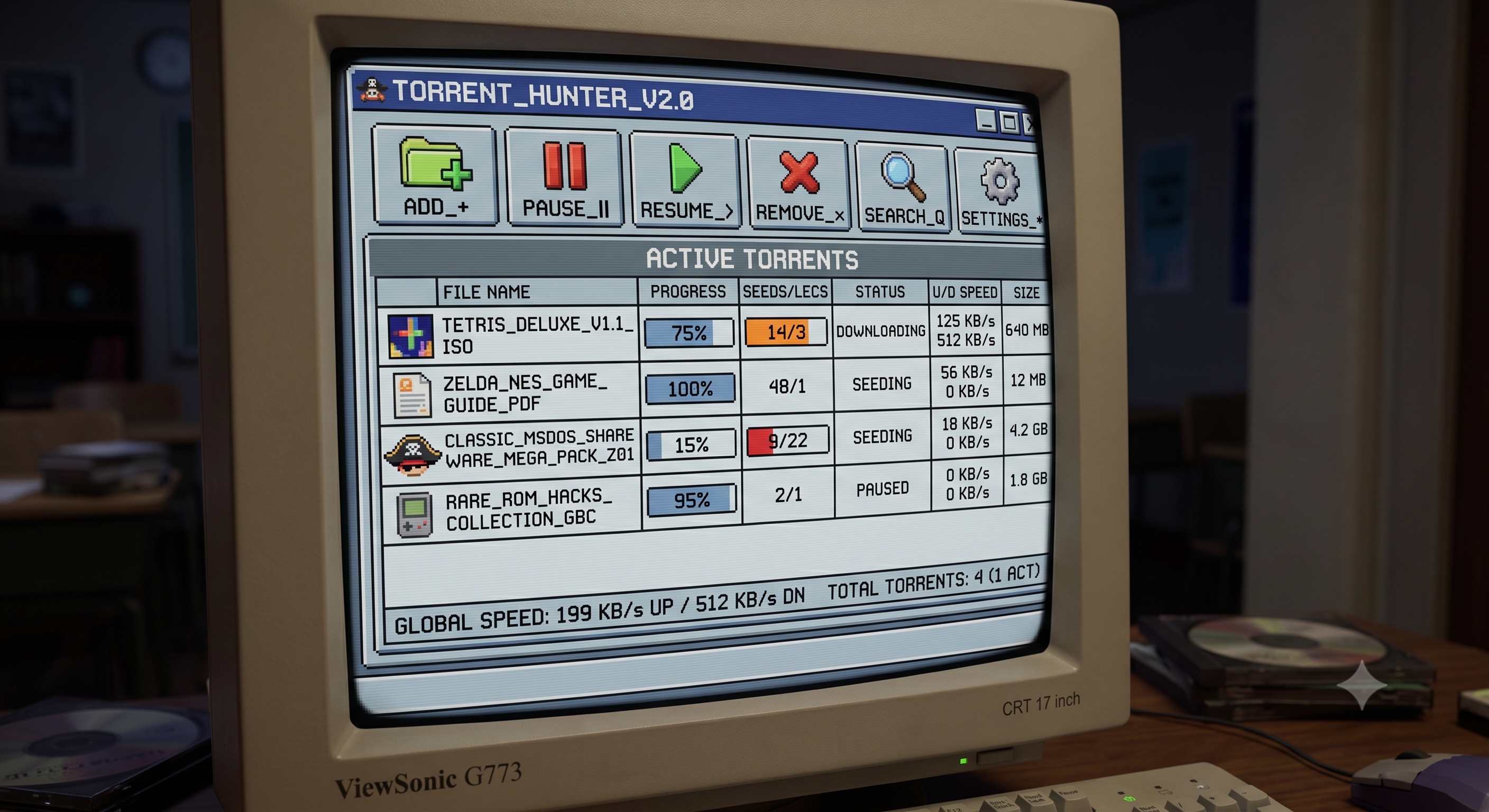 Torrent pixel art