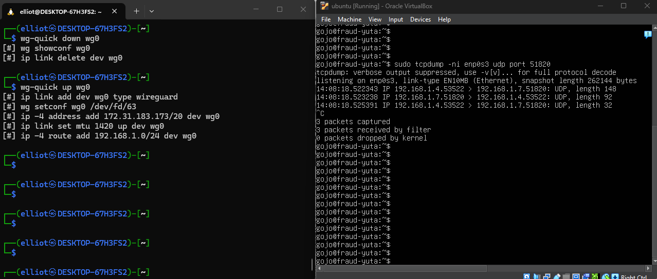 Client wg0.conf on Kali Linux